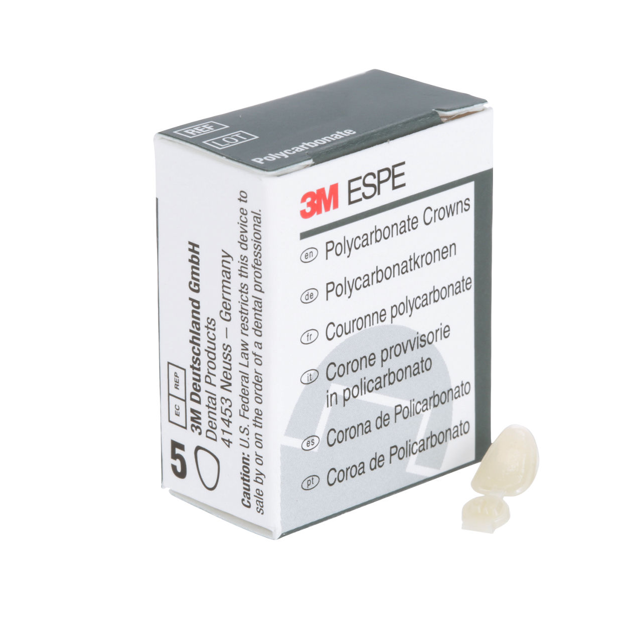 3M ESPE Polycarbonate Replacement Crown, upper left lateral, #25