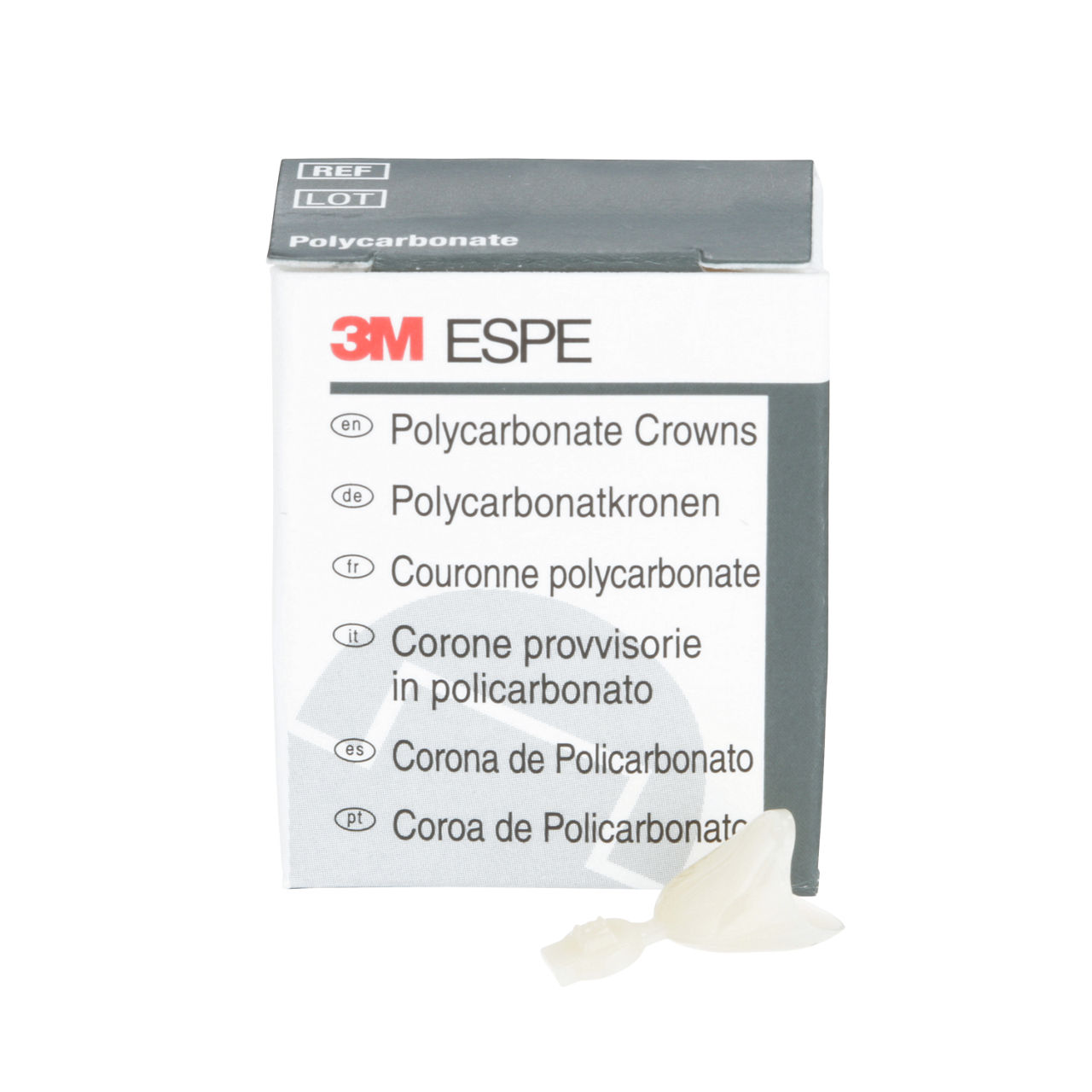 3M™ Polycarbonate Crowns, 35, Upper Left Cuspid, 5 Crowns