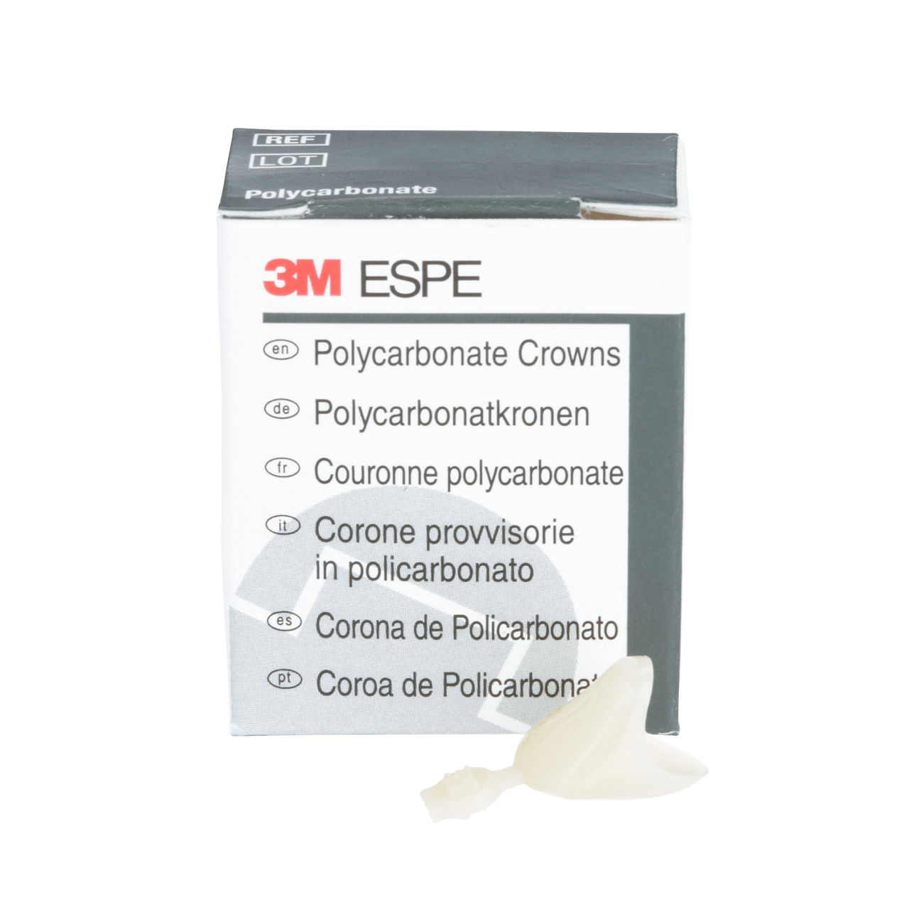 3M™ Polycarbonate Crowns, 302, Upper Left Cuspid, 5 Crowns