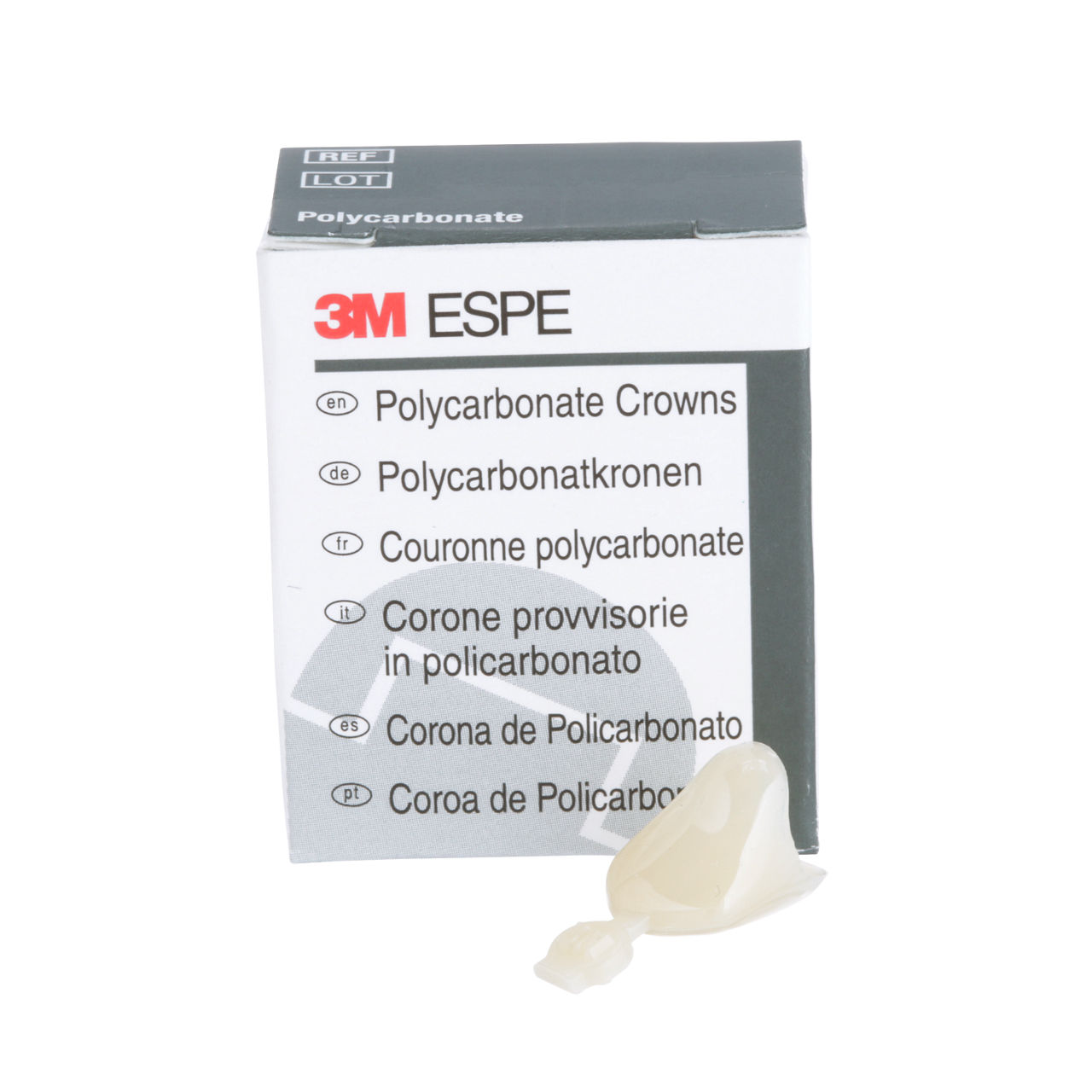 3M™ Polycarbonate Crowns, 303, Upper Left Cuspid, 5 Crowns