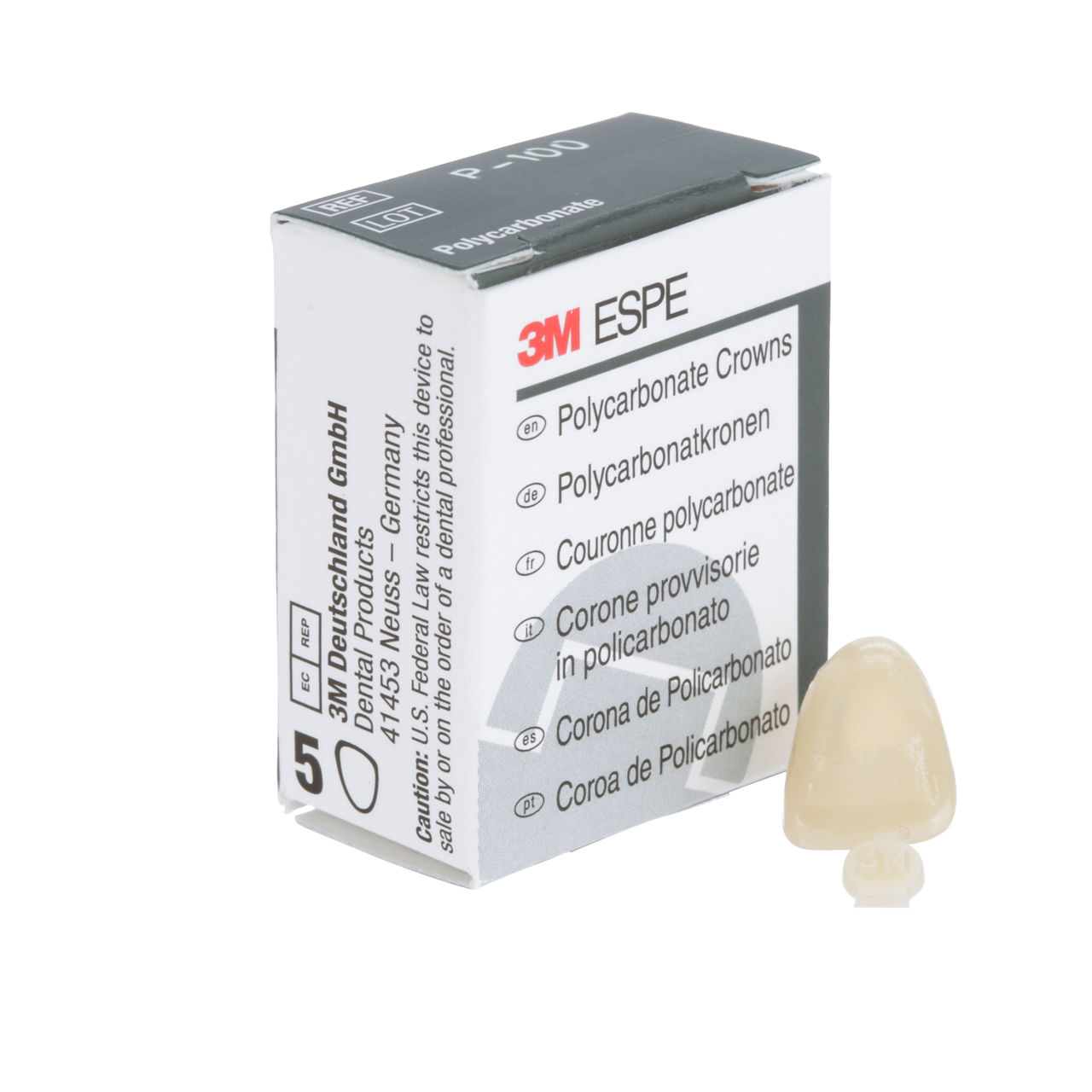 100 POLYCARBONATE REPLACE CRN 5/PAC