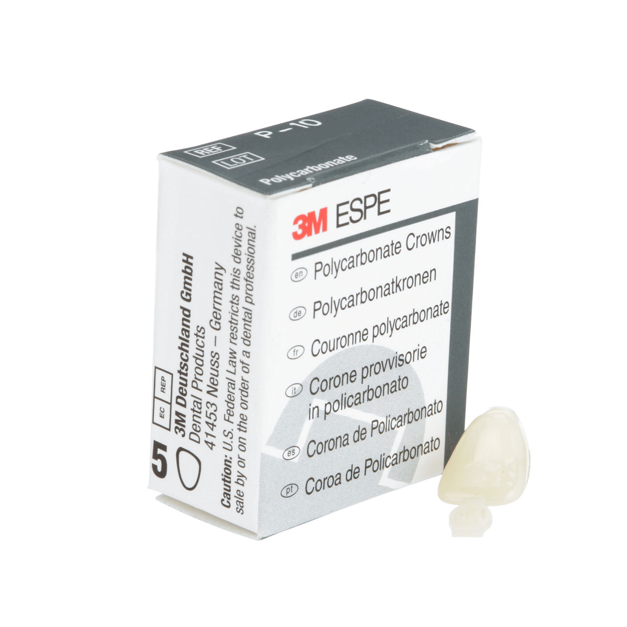 3M ESPE Adult Antrr Plcrbnt Rplcmnt Crn, U/R Cntrl, Size 10, 10