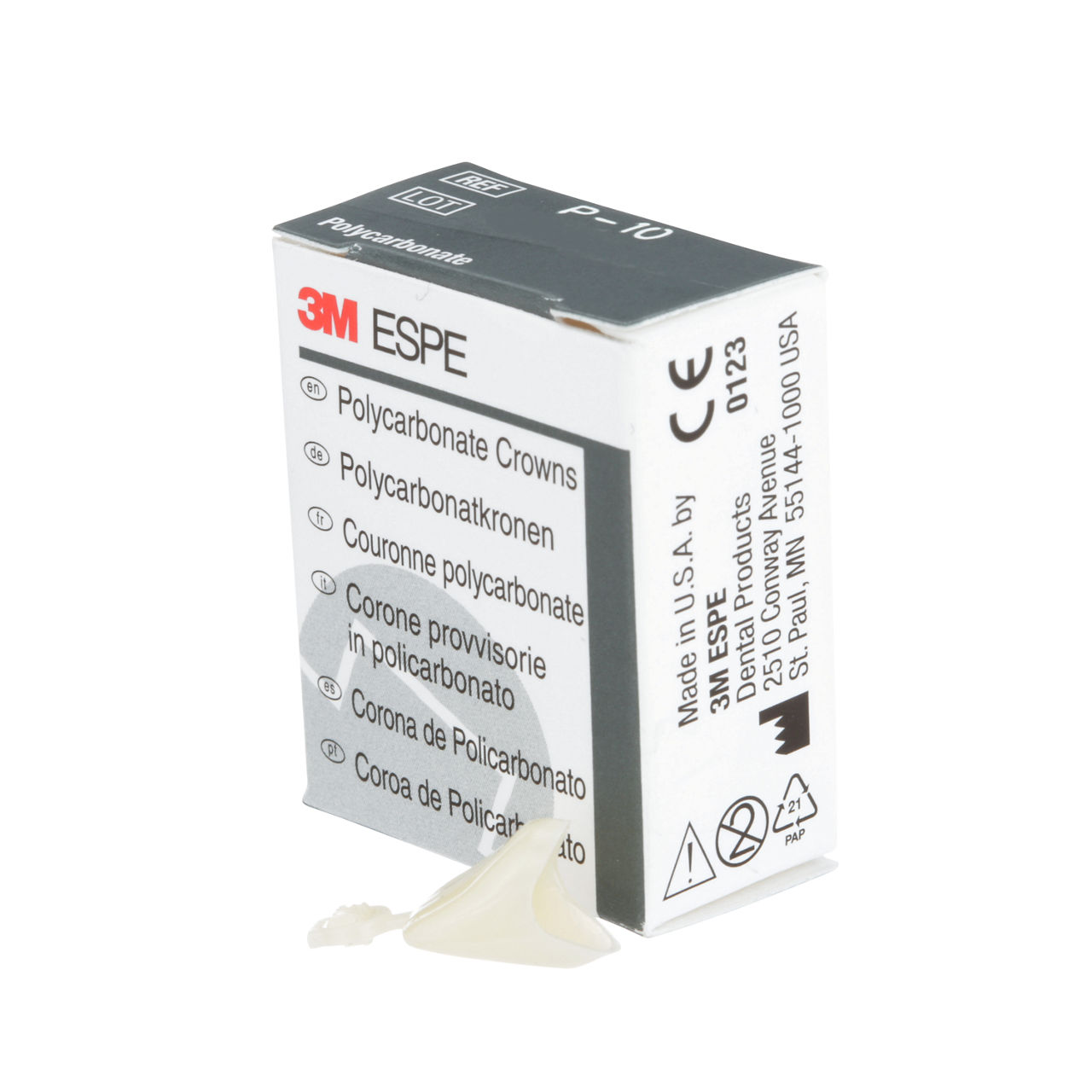 3M ESPE Adult Antrr Plcrbnt Rplcmnt Crn, U/R Cntrl, Size 10, 10