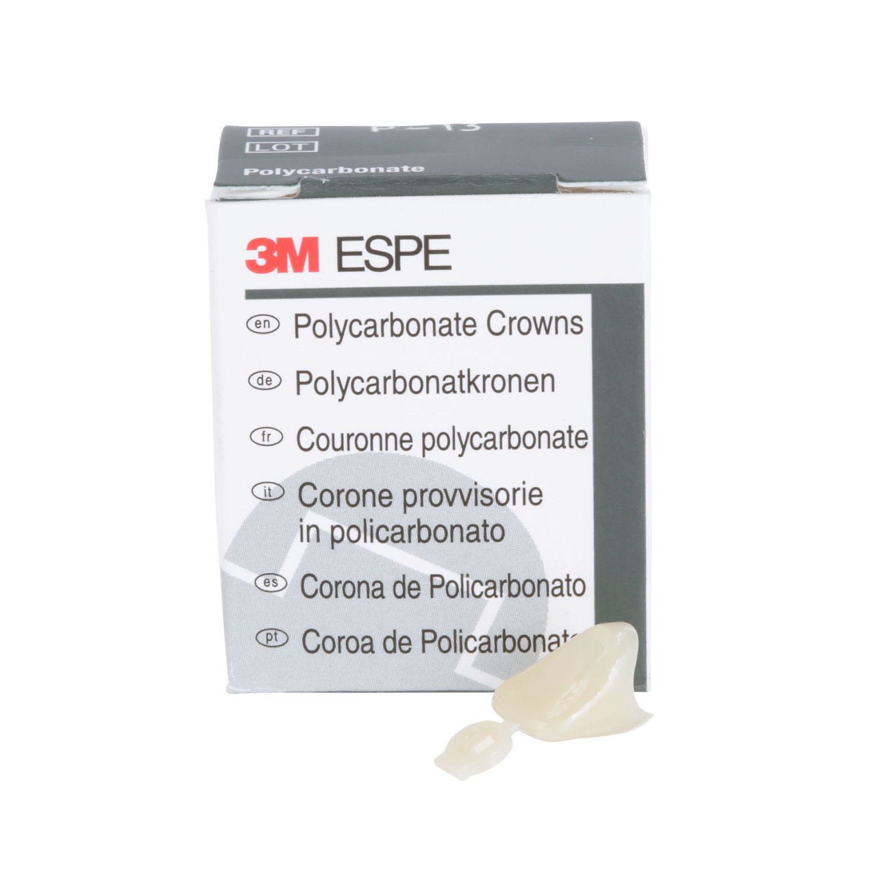 3M™ Polycarbonate Crowns, 13, Upper Right Central, 5 Crowns