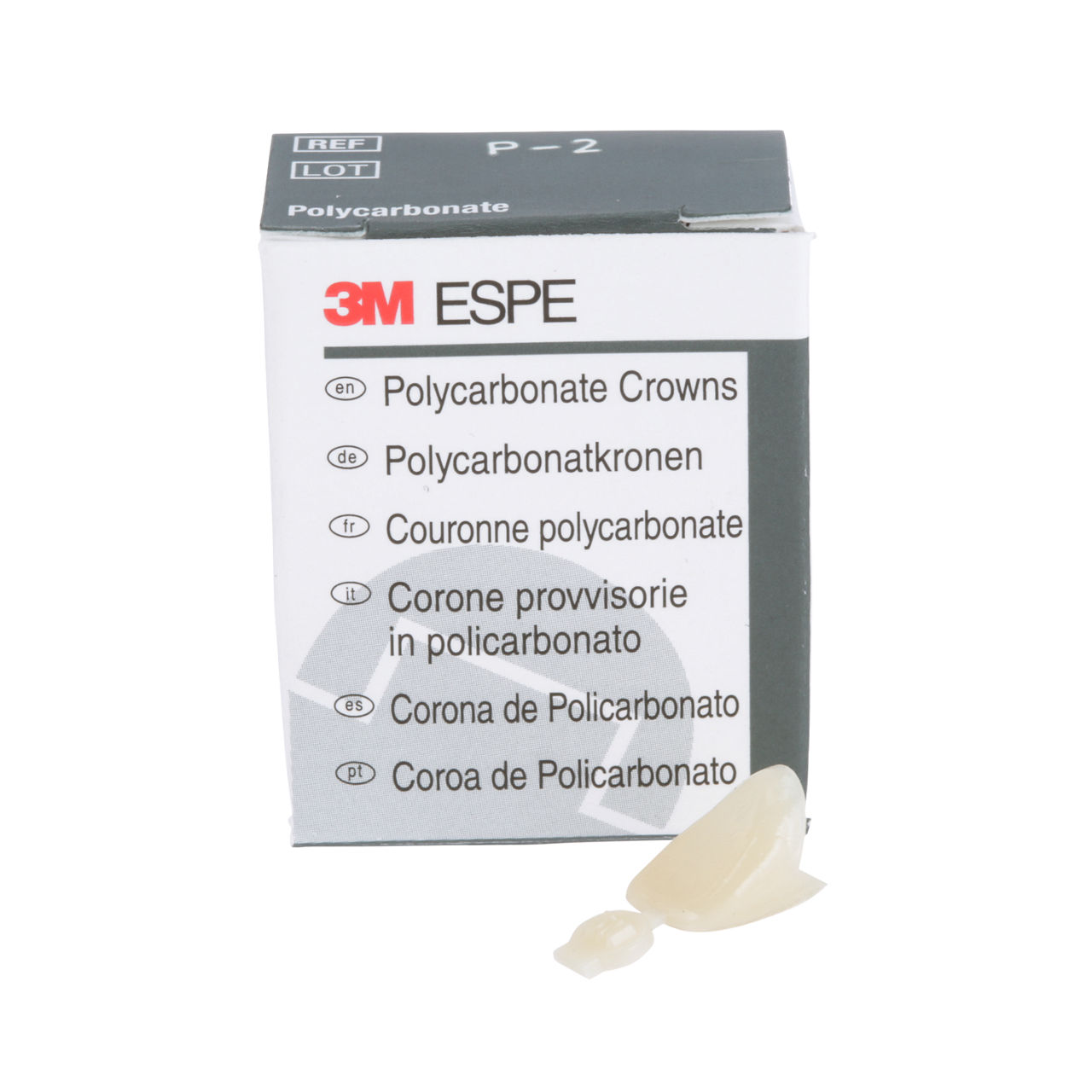 3M™ Polycarbonate Crowns, 2, Upper Right Lateral, 5 Crowns