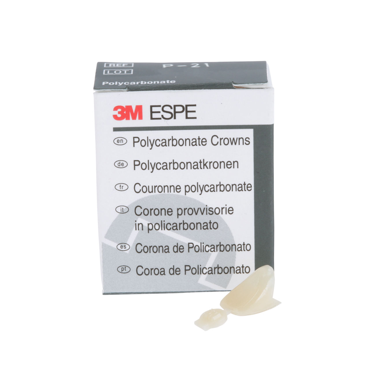 3M™ Polycarbonate Crowns, 21, Upper Right Lateral, 5 Crowns