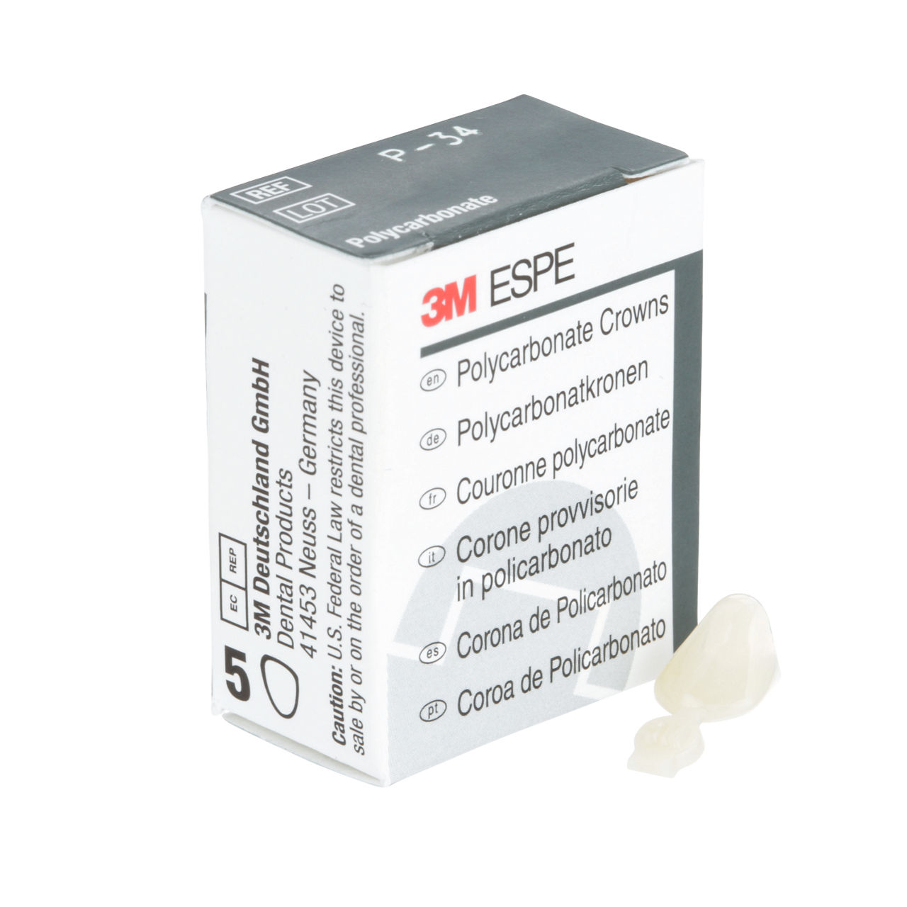 34 POLYCARBONATE REPLACE CRN 5/PAC