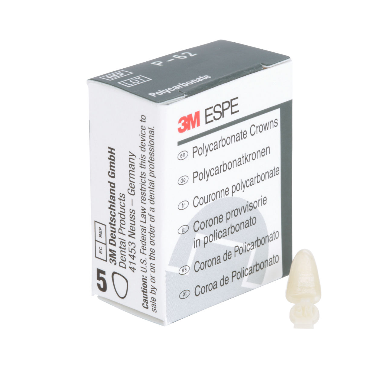 62 POLYCARBONATE REPLACE CRN 5/PAC