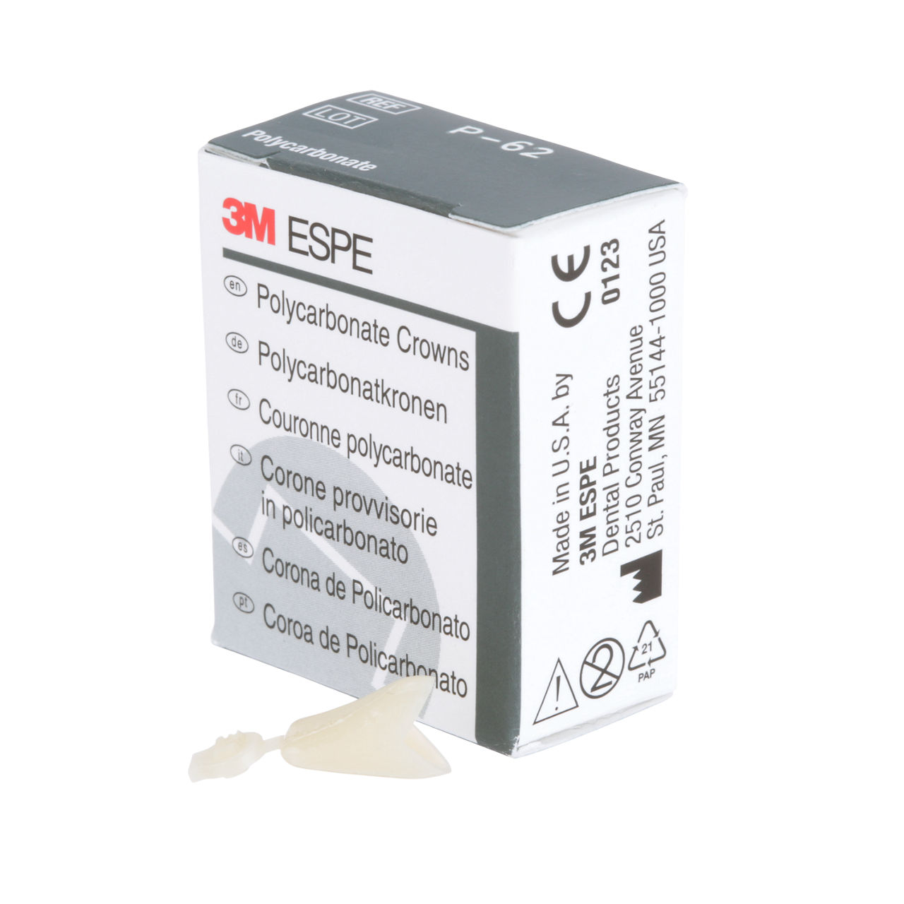 62 POLYCARBONATE REPLACE CRN 5/PAC