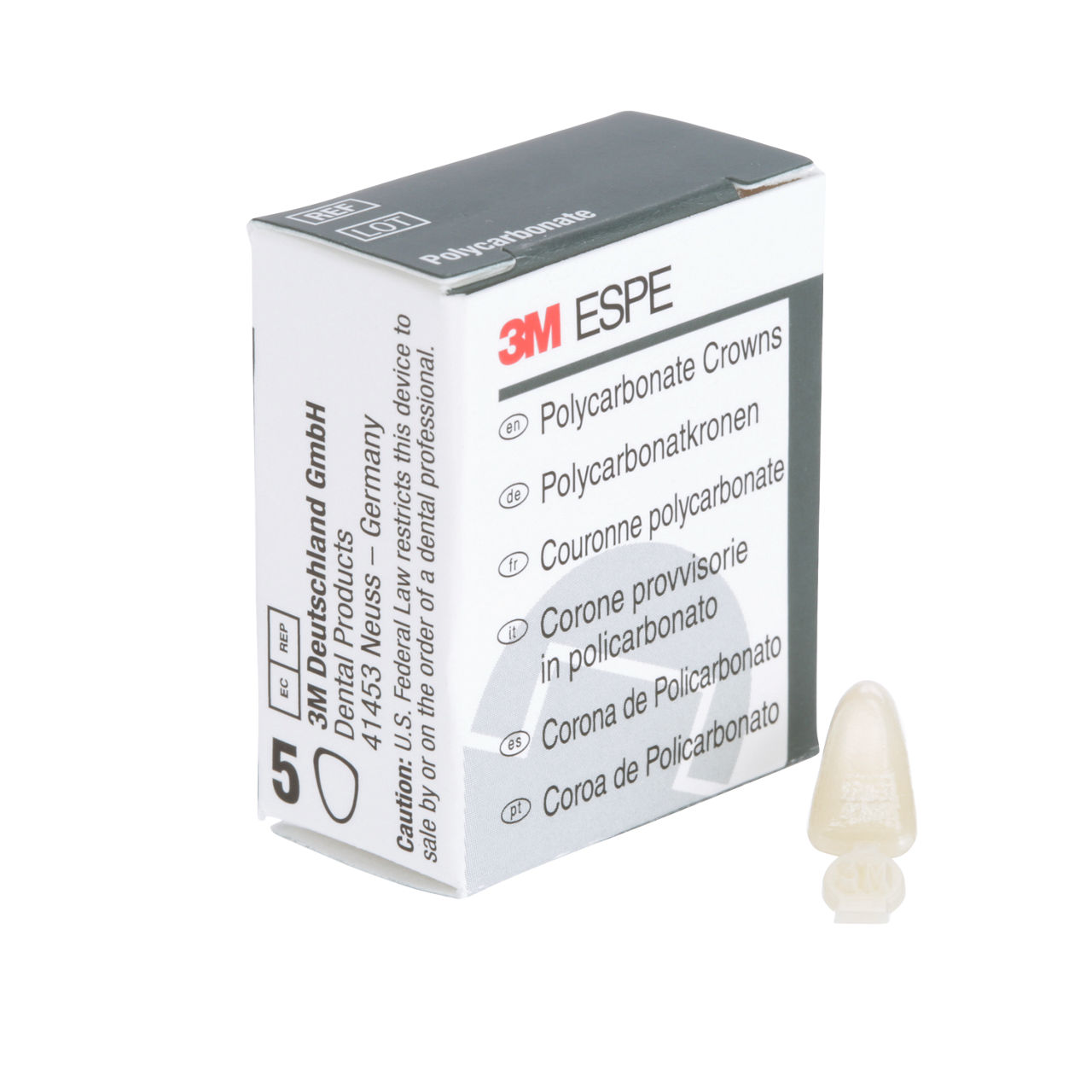 3M ESPE Polycarbonate Replacement Crown, short lower anterior, #65