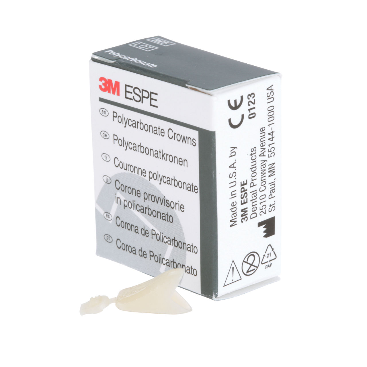 3M ESPE Polycarbonate Replacement Crown, short lower anterior, #65