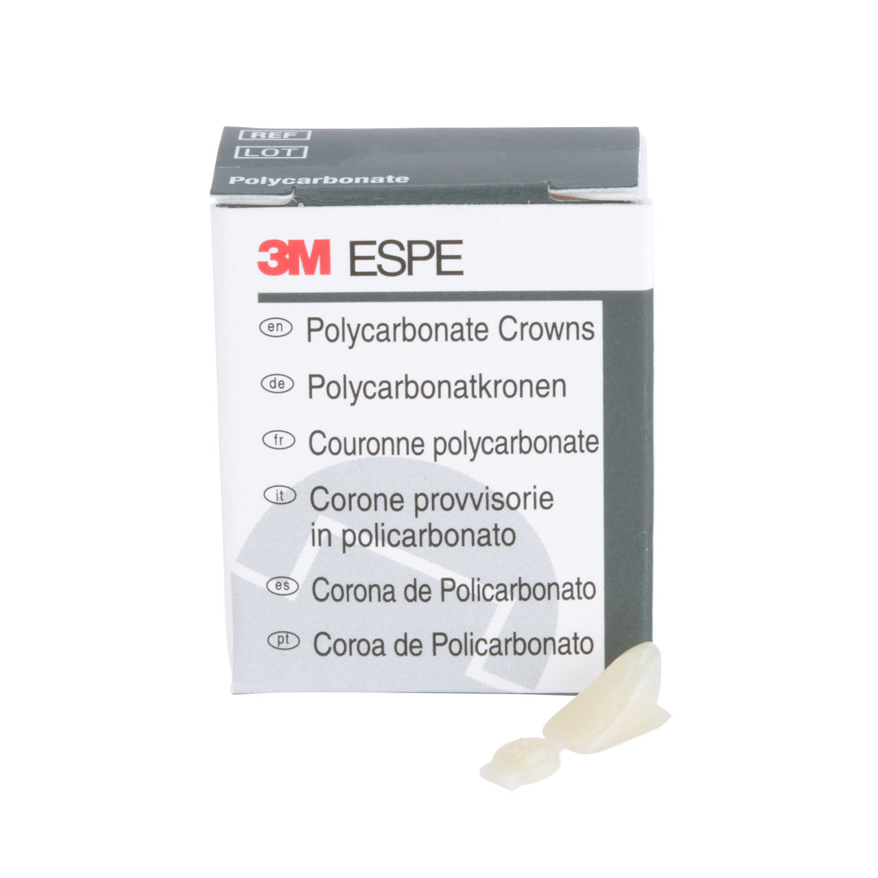 3M™ Polycarbonate Crowns, 69, Short Lower Anterior, 5 Crowns