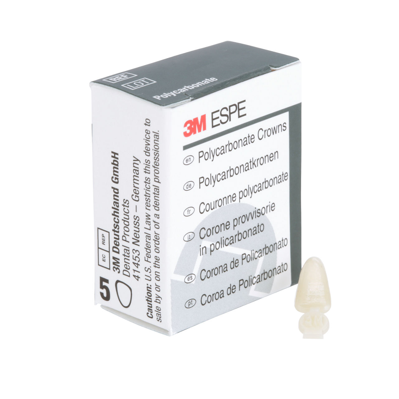 3M ESPE Polycarbonate Replacement Crown, short lower anterior, #67
