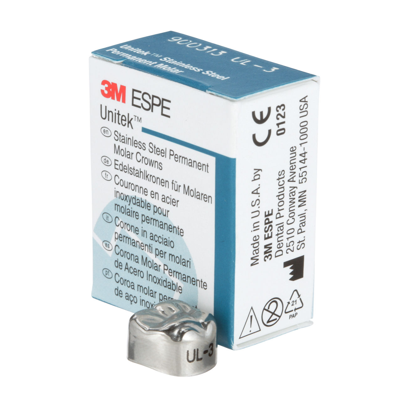 900313 UNITEK 1ST PERM SS MOL UL-3 5/PAC