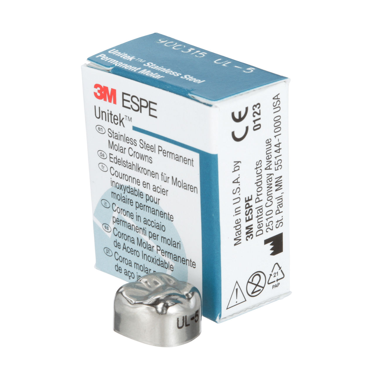 900315 UNITEK 1ST PERM SS MOL UL-5 5/PAC