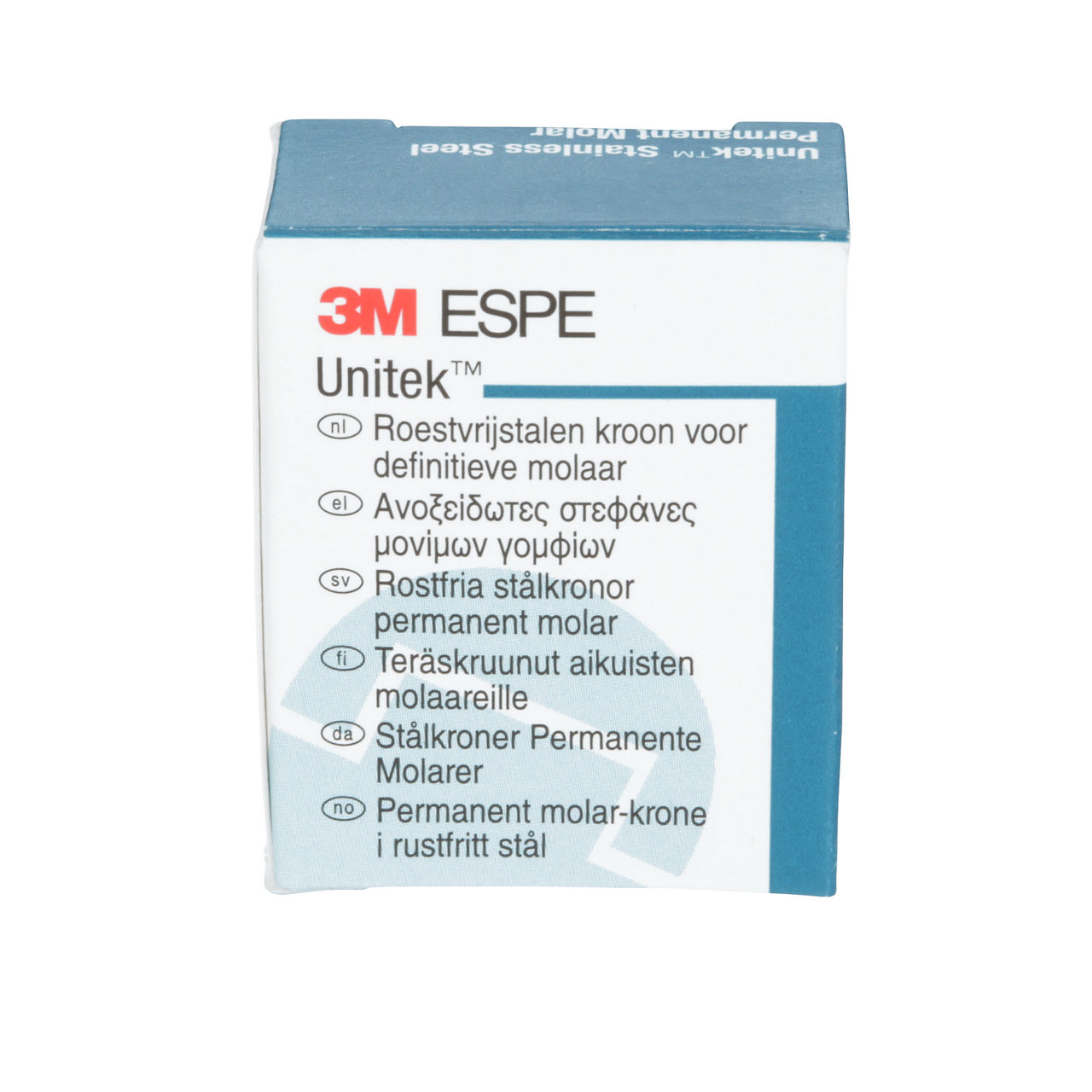 3M ESPE Unitek Stainless Steel First Permanent Molar Crown, 900323, upper right, size 3