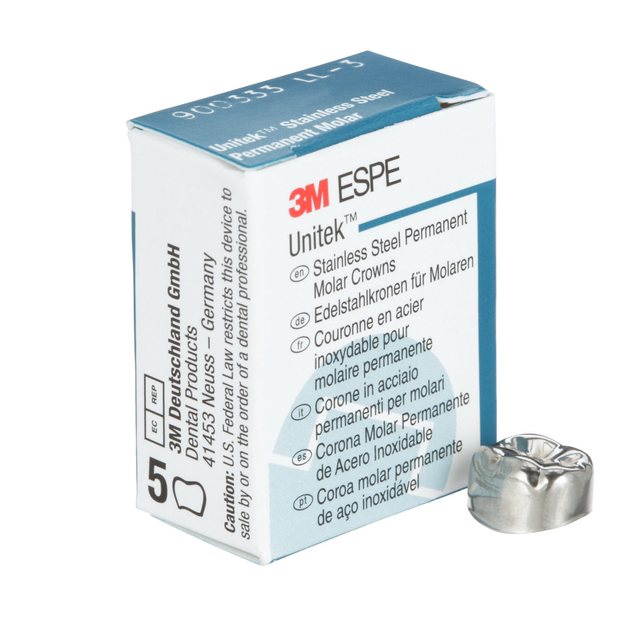 900333 UNITEK 1ST PERM SS MOL LL-3 5/PAC