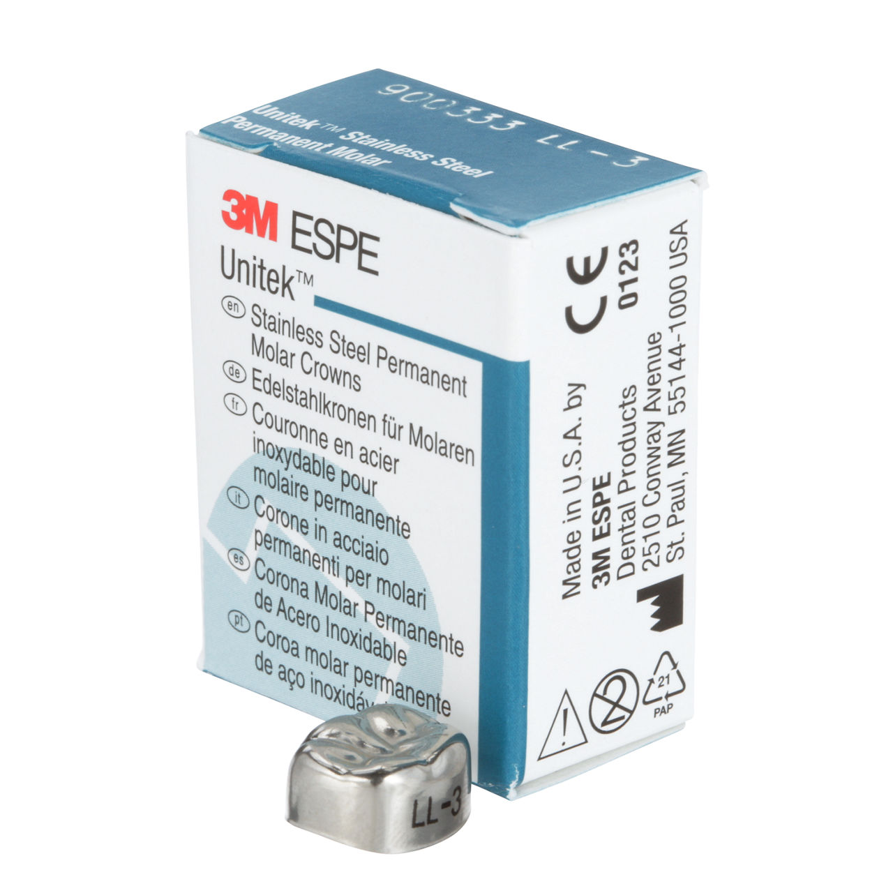 900333 UNITEK 1ST PERM SS MOL LL-3 5/PAC