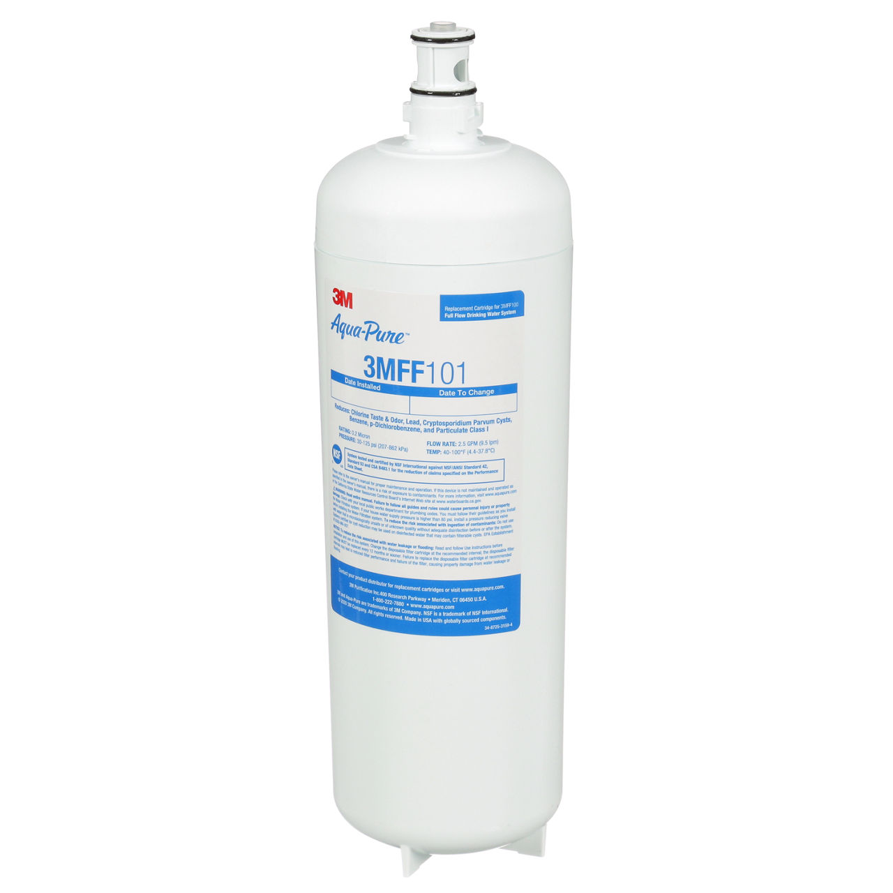 3M™ Under Sink Full Flow Water Filter Replacement Cartridge 3MFF101