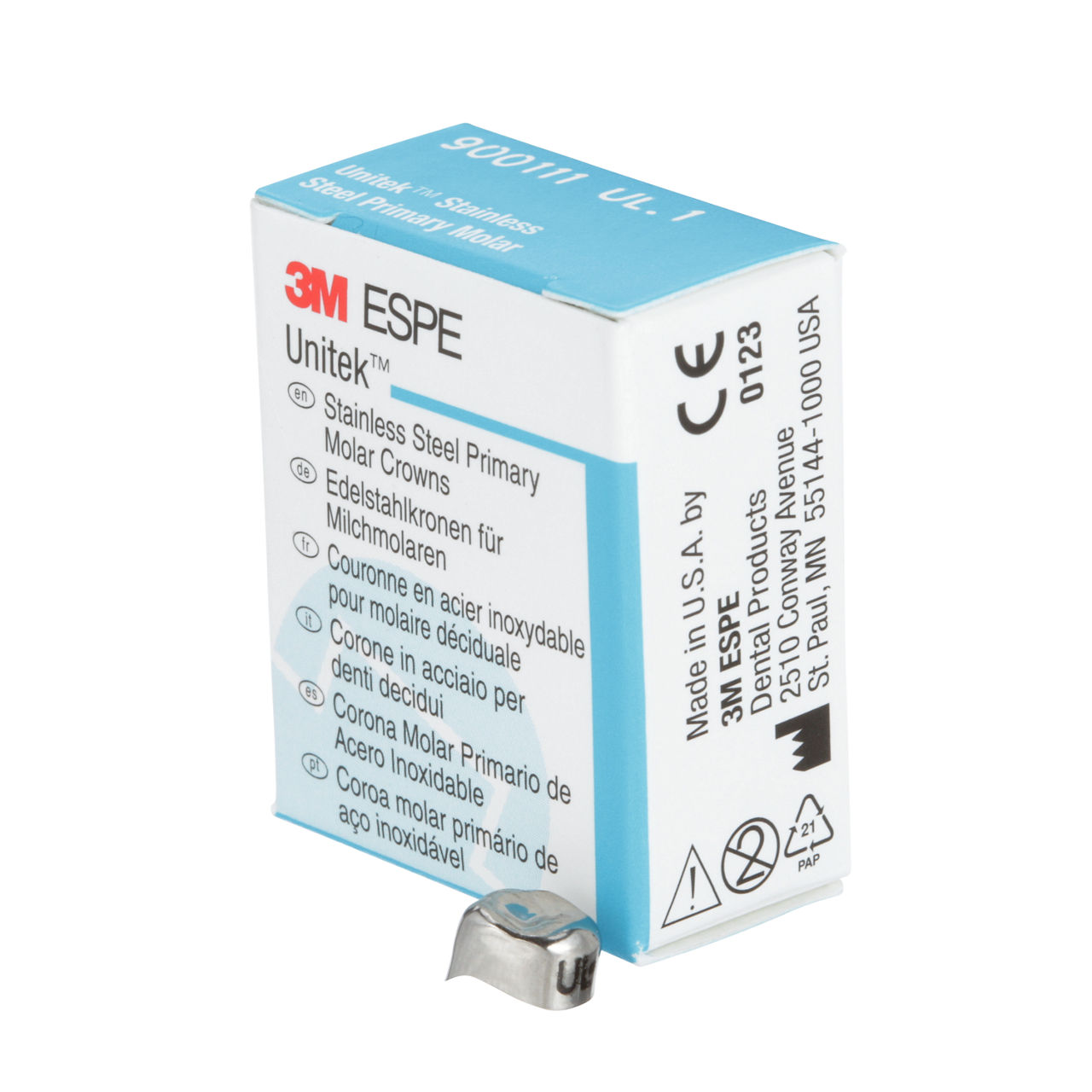 900111 UNITEK 1ST PRIM SS MOL UL-1 5/PAC