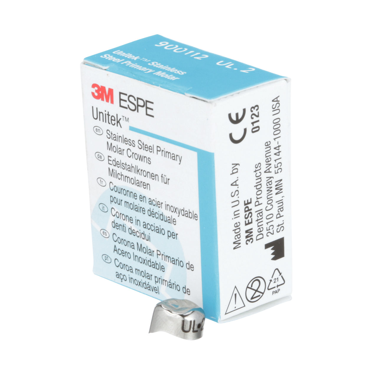 900112 UNITEK 1ST PRIM SS MOL UL-2 5/PAC