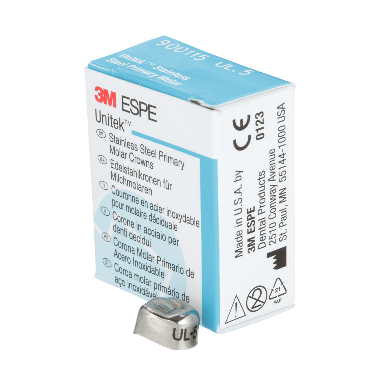 900115 UNITEK 1ST PRIM SS MOL UL-5 5/PAC