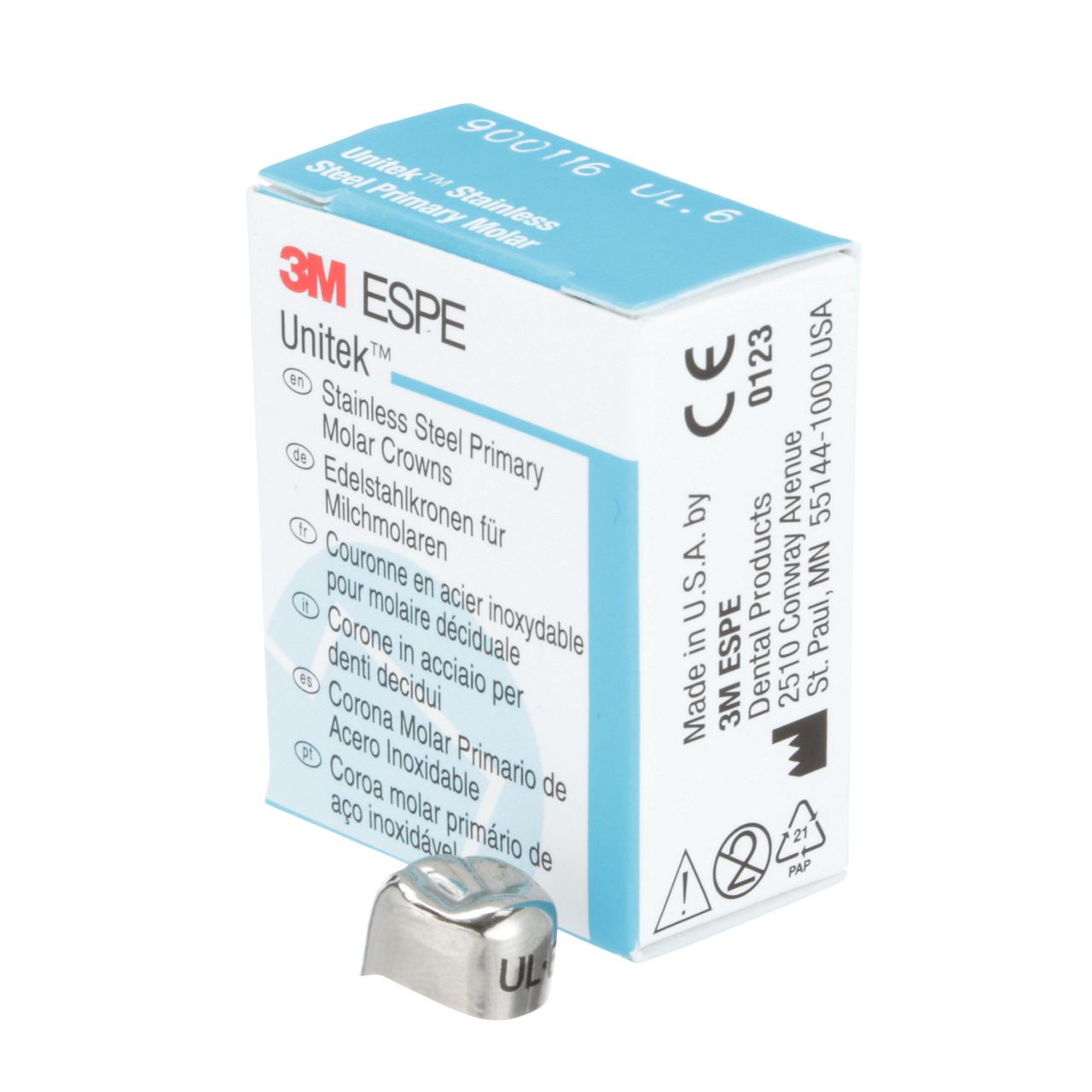 900116 UNITEK 1ST PRIM SS MOL UL-6 5/PAC