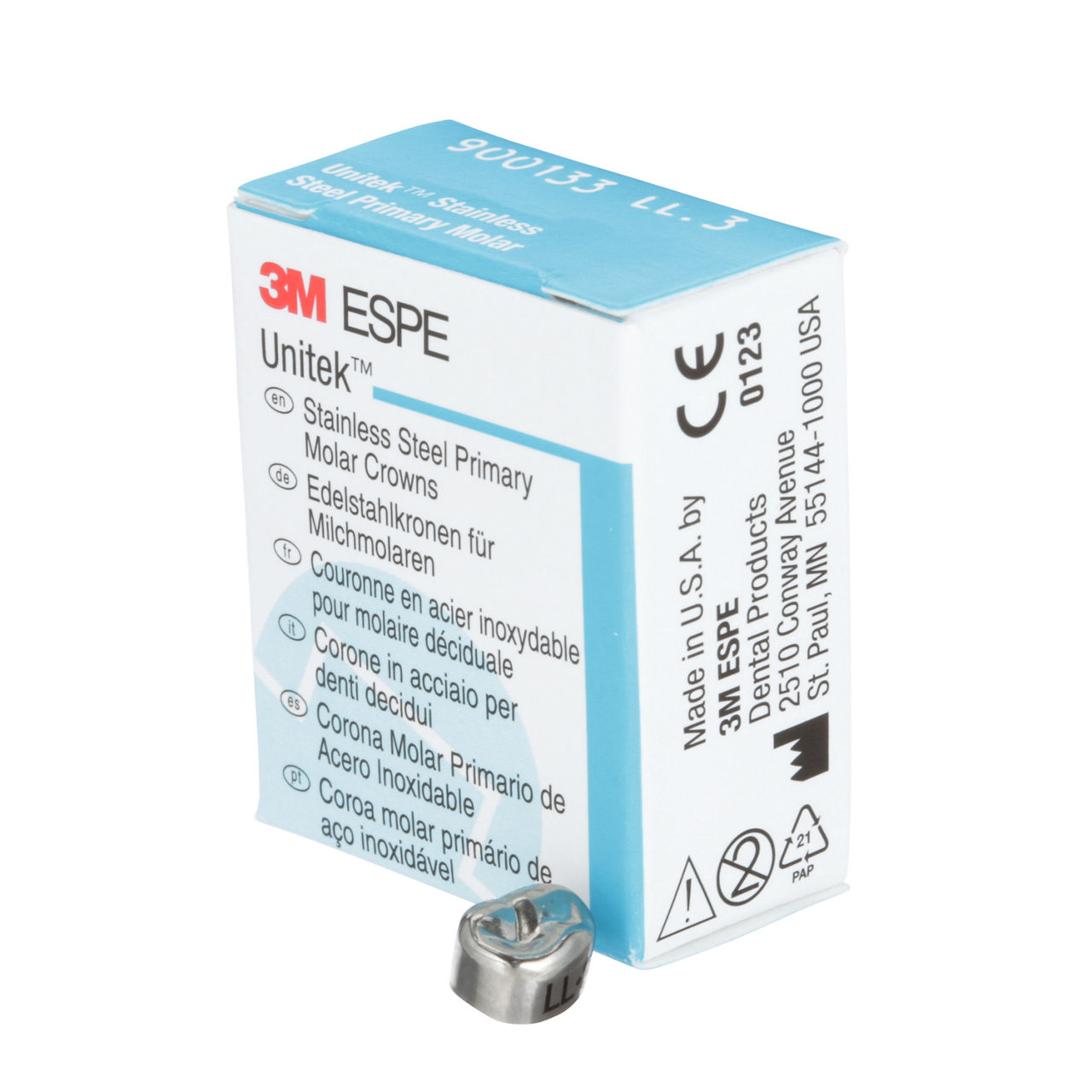 900133 UNITEK 1ST PRIM SS MOL LL-3 5/PAC