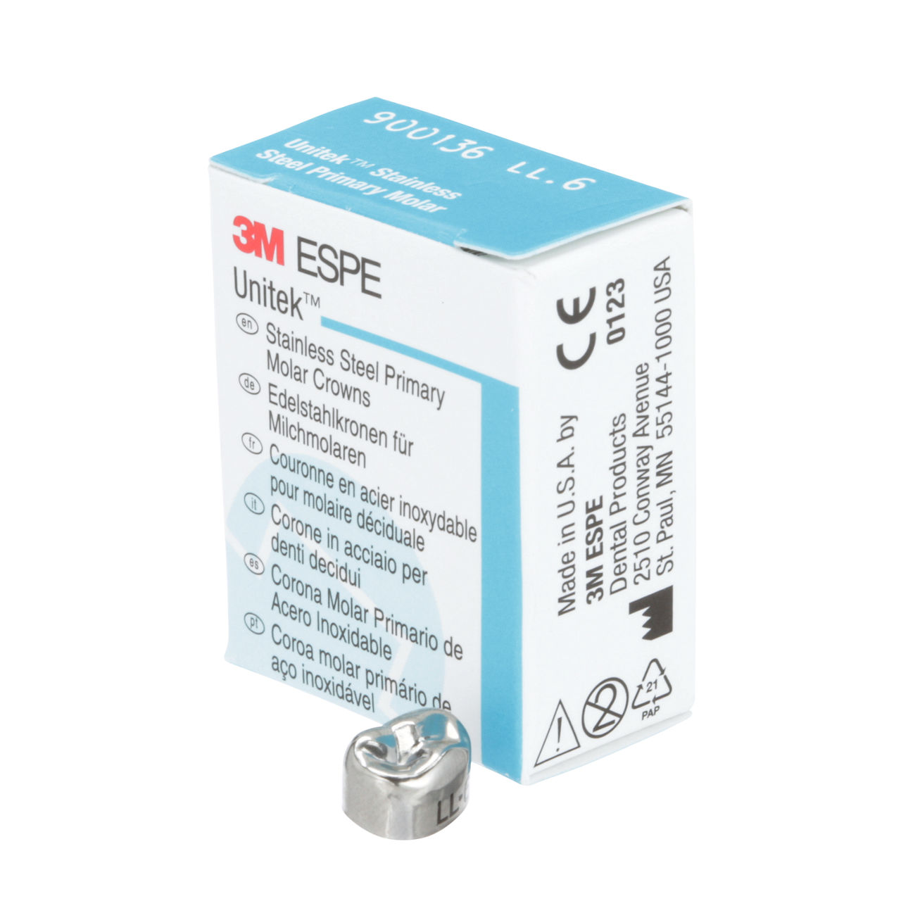 900136 UNITEK 1ST PRIM SS MOL LL-6 5/PAC