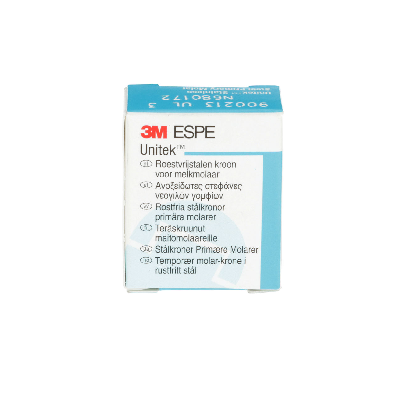 3M Unitek SS Scond Prmry Mlr Crn, Upr Lft, Size3 (5/box), 900213