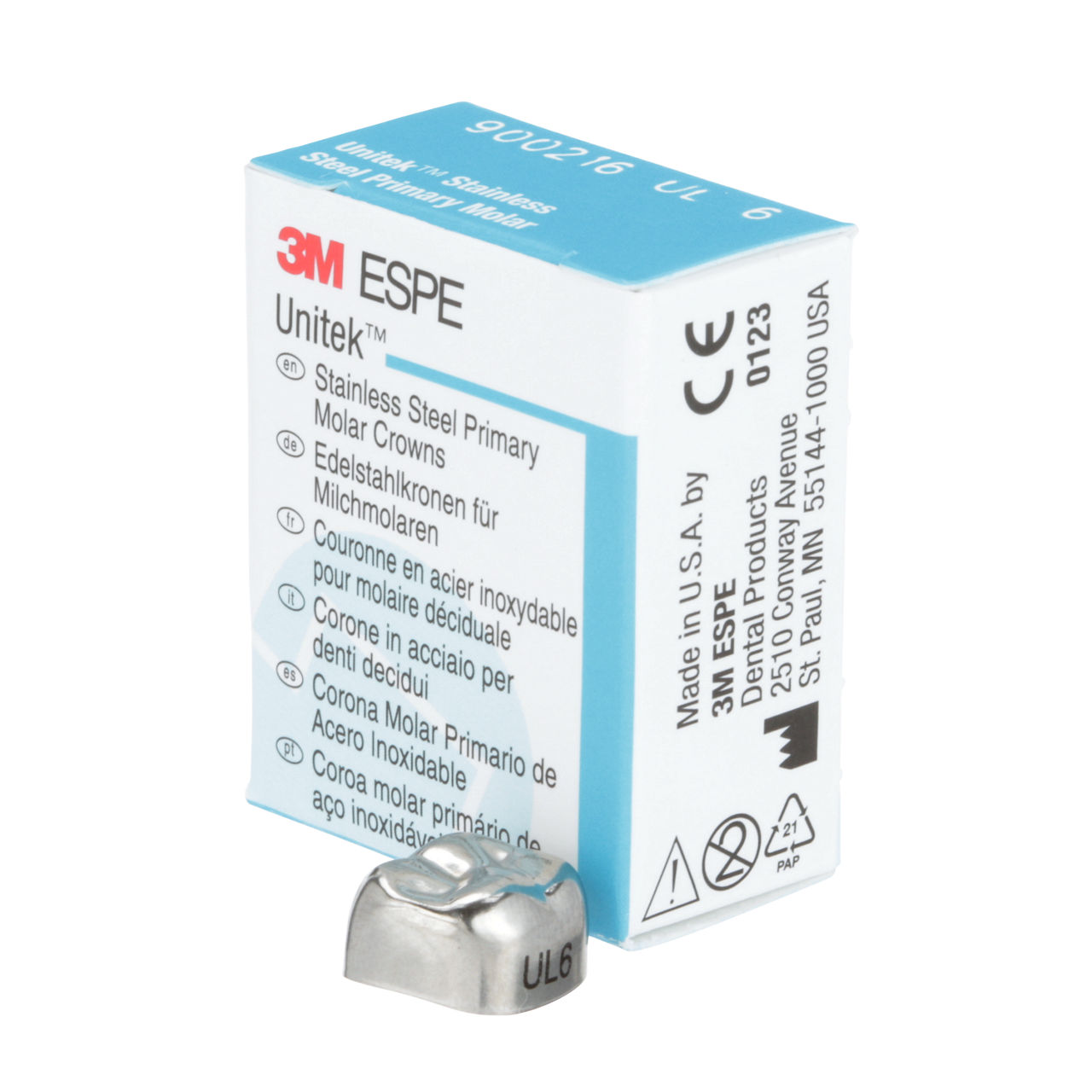 900216 UNITEK 2ND PRIM SS MOL UL-6 5/PAC