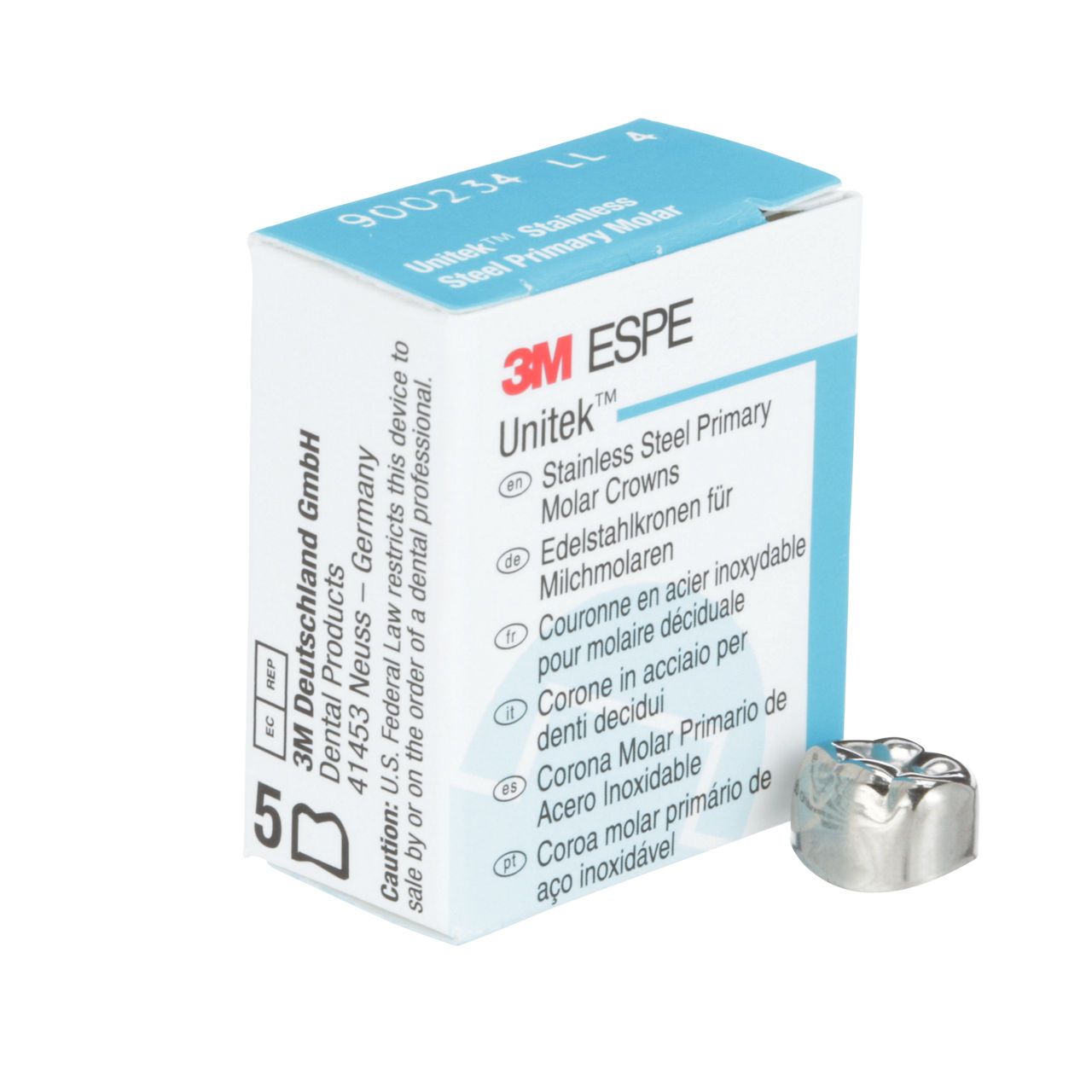 900234 UNITEK 2ND PRIM SS MOL LL-4 5/PAC