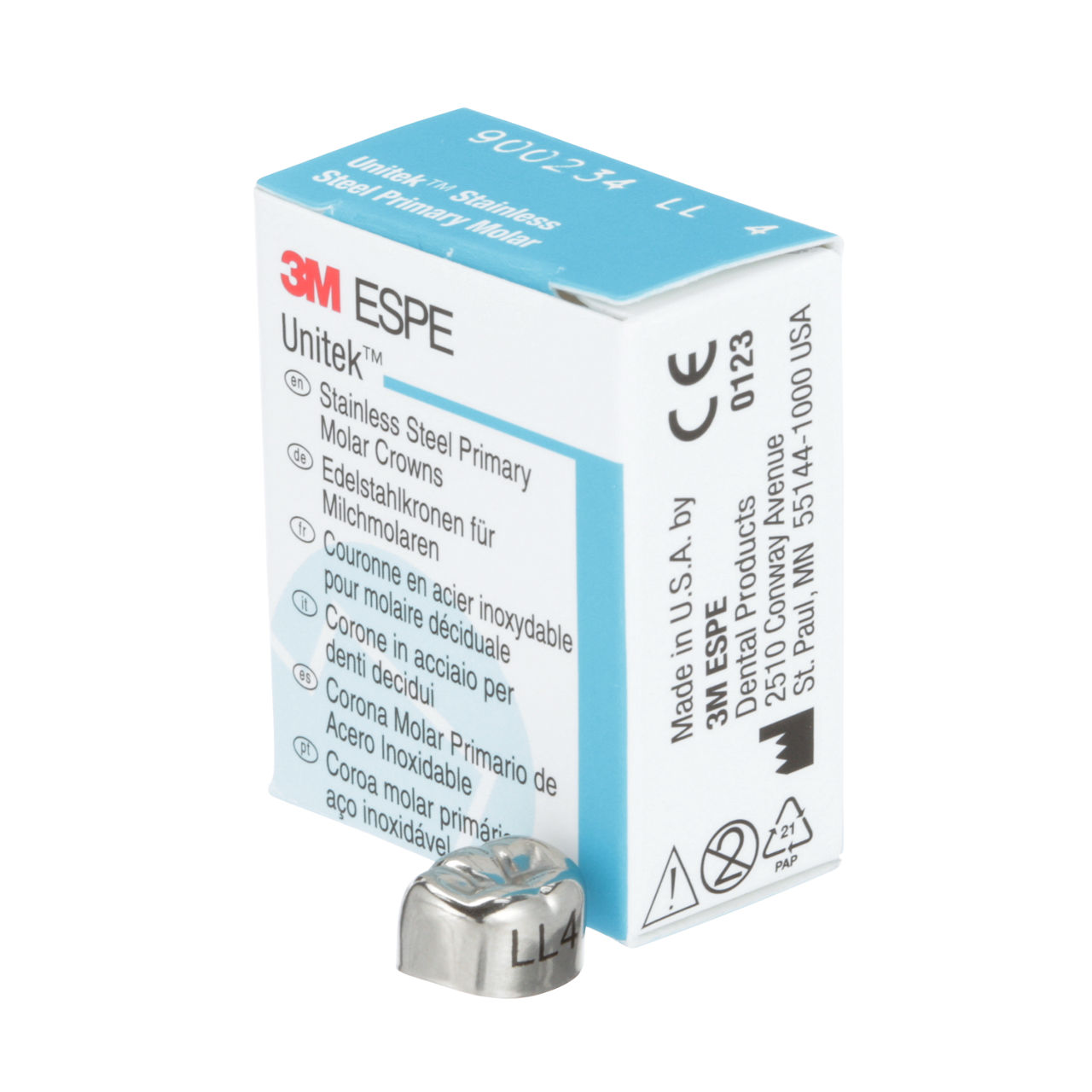 900234 UNITEK 2ND PRIM SS MOL LL-4 5/PAC