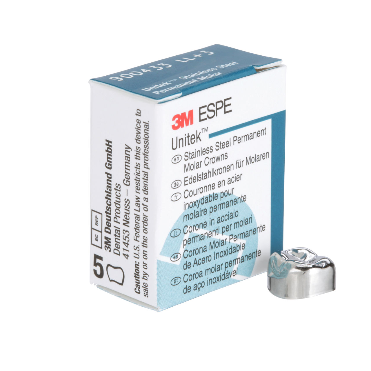 900433 UNITEK 2ND PERM SS MOL LL-3 5/PAC