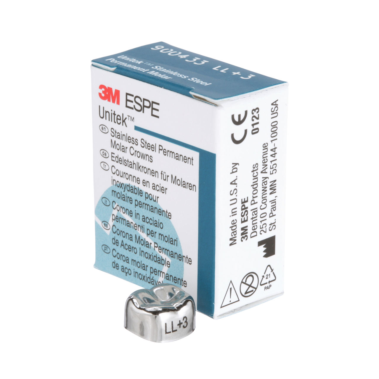 900433 UNITEK 2ND PERM SS MOL LL-3 5/PAC