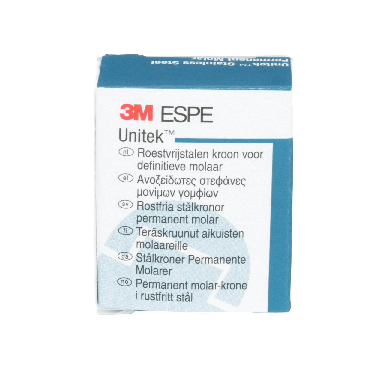 3M ESPE Unitek Stainless Steel Second Permanent Molar Crown, 900444, lower right, size 4