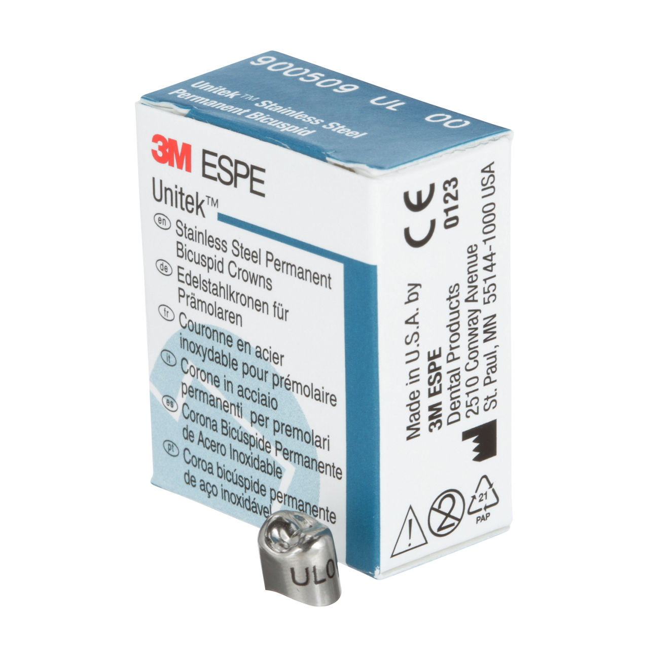 900509 UNITEK 1ST BICUSP SS UL-00, 5/PAC