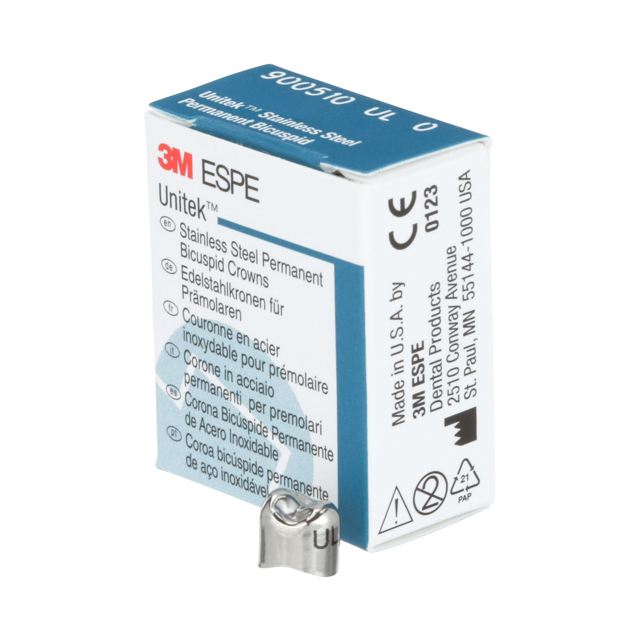 900510 UNITEK 1ST BICUSP SS UL-0, 5/PAC