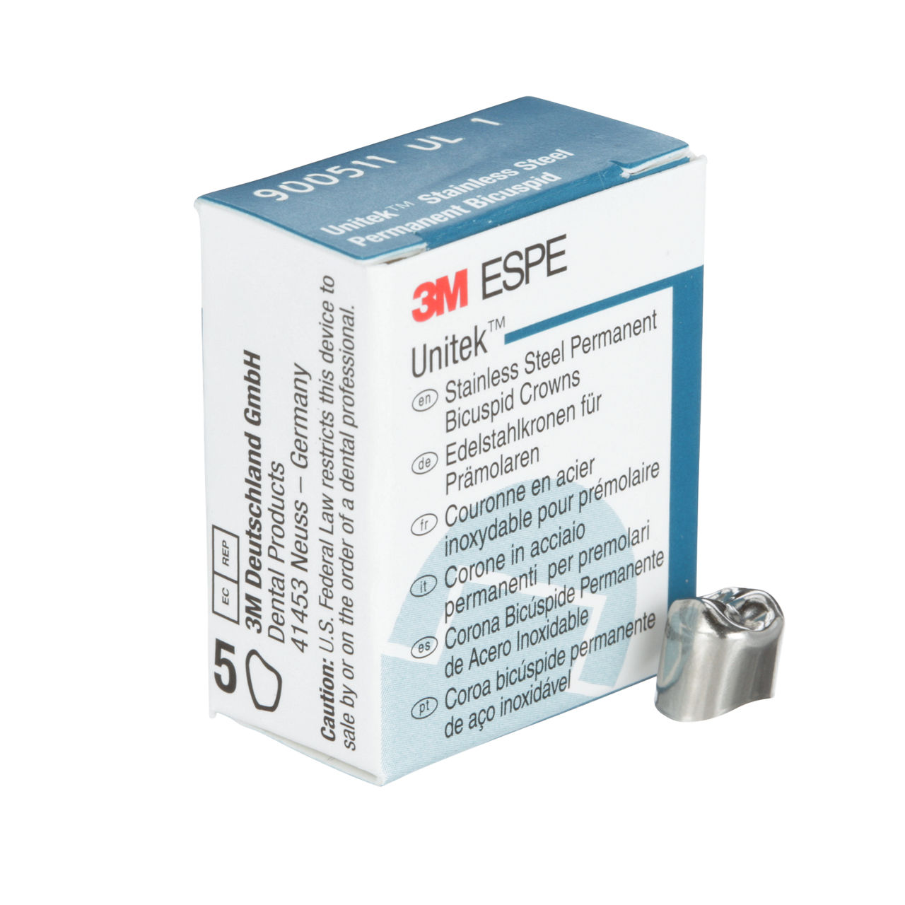 900511 UNITEK 1ST BICUSP SS UL-1, 5/PAC