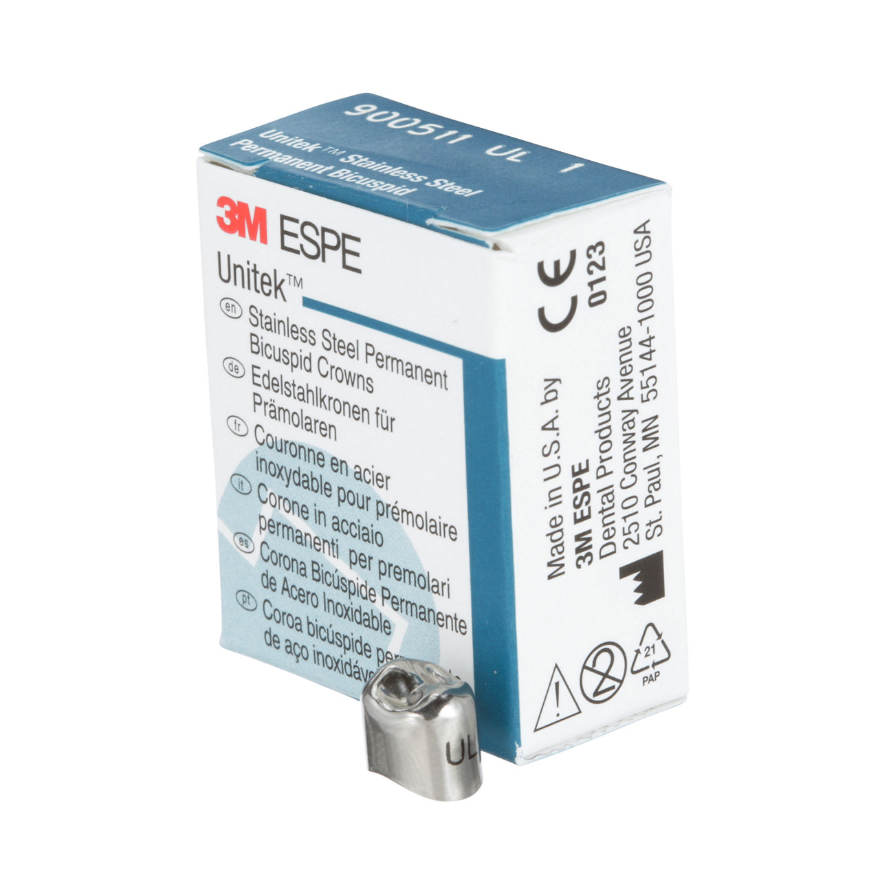 900511 UNITEK 1ST BICUSP SS UL-1, 5/PAC