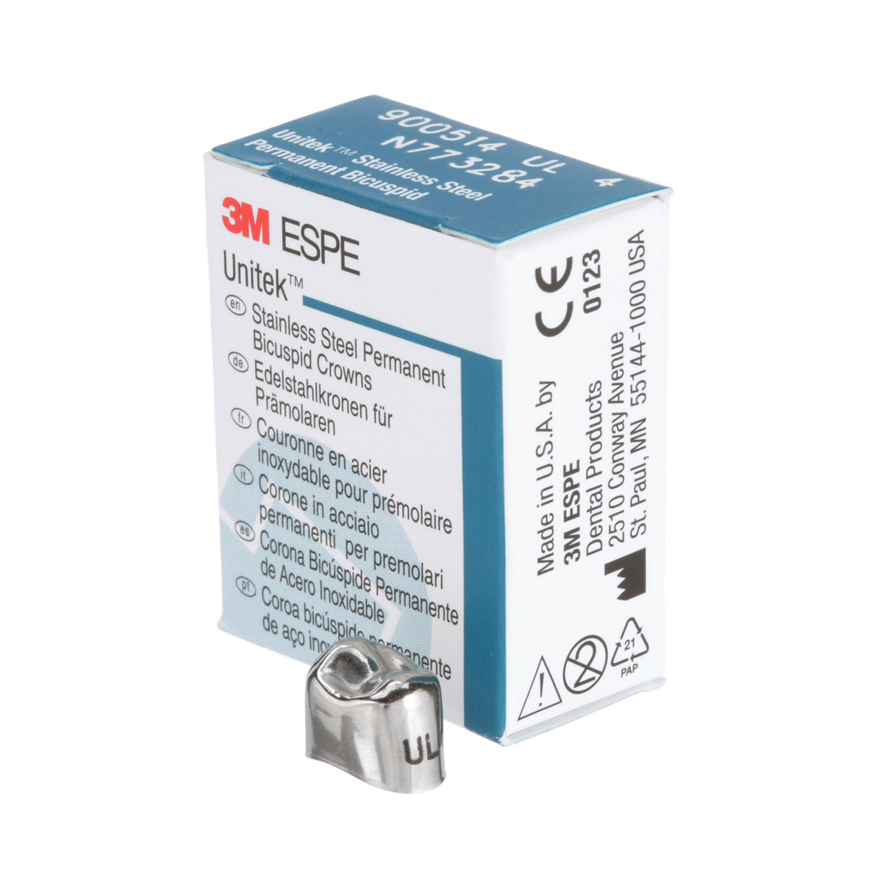 900514 UNITEK 1ST BICUSP SS UL-4, 5/PAC