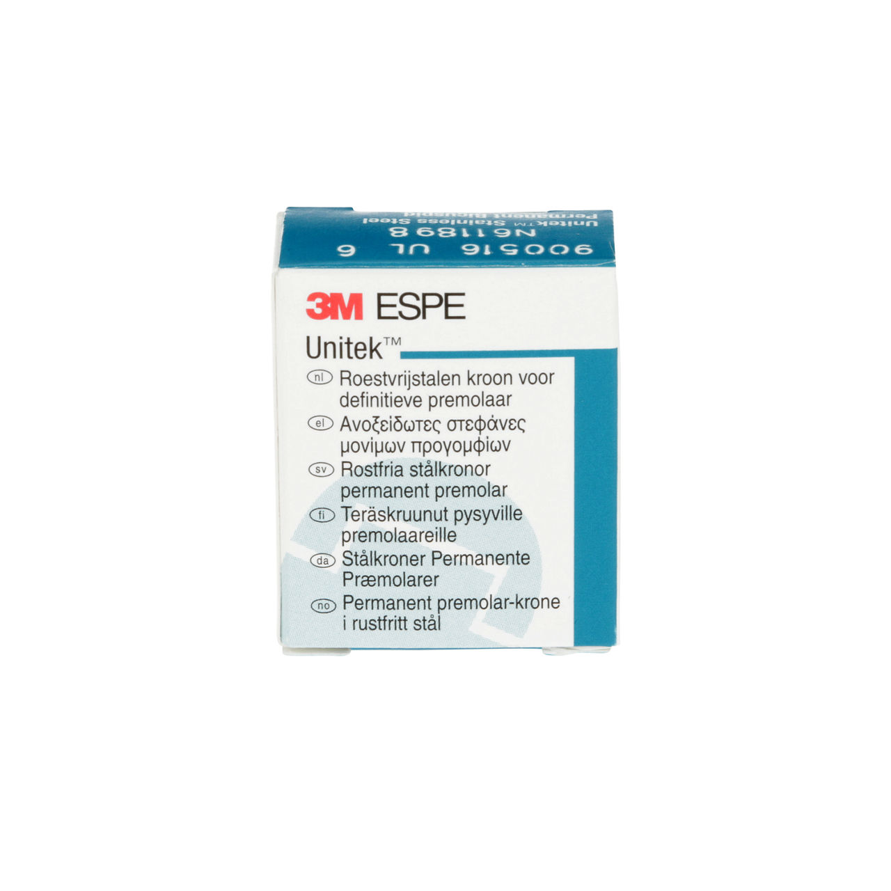 3M Unitek SS Permnent Frst Bicuspd, Upr Lft, Sze6 (5/bx), 900516