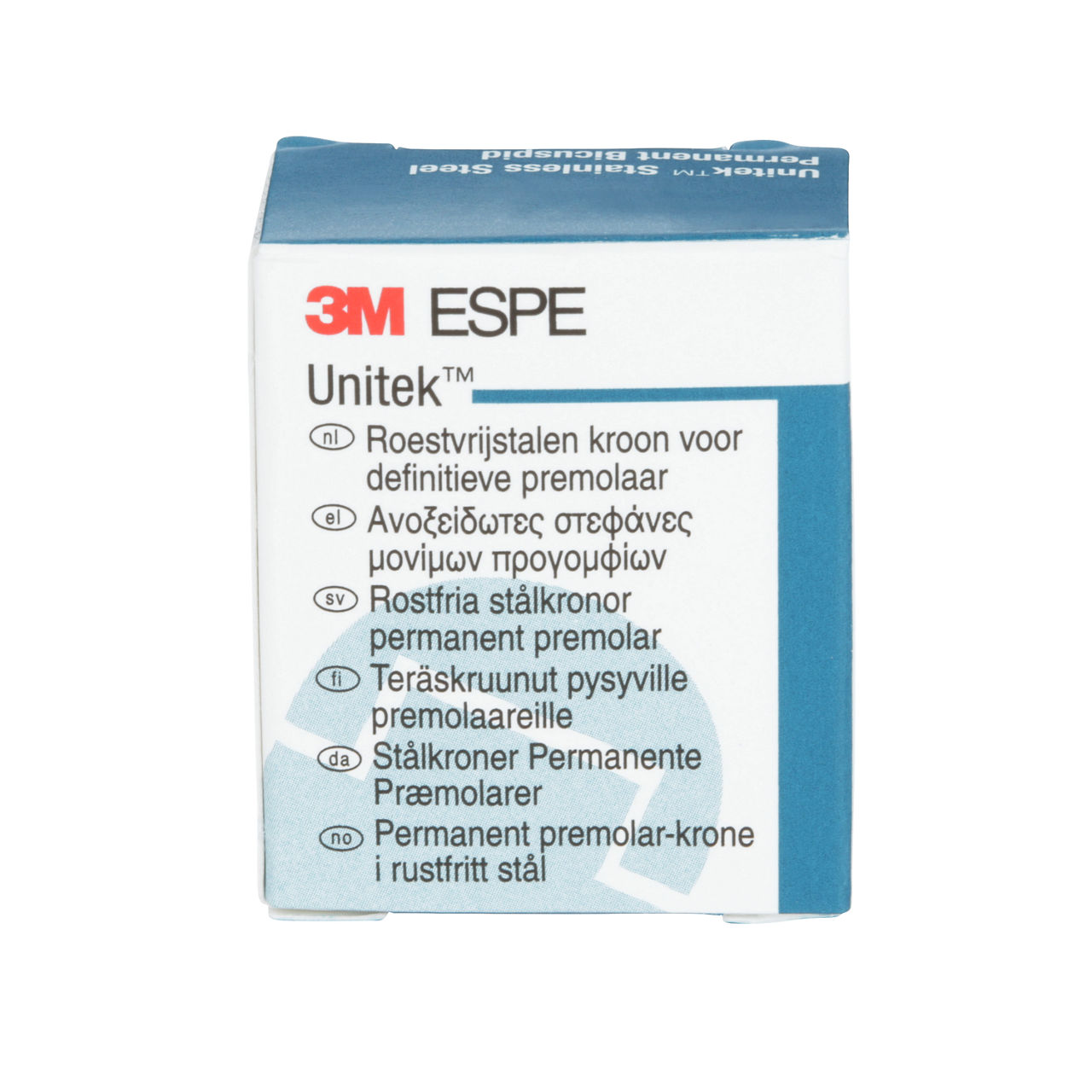 3M ESPE Unitek Stainless Steel Permanent First Bicuspid Crown, 900519, upper right, size 00