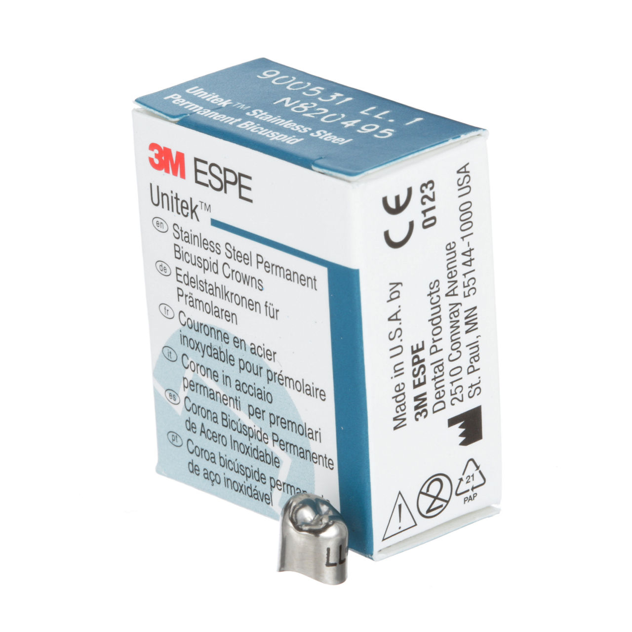 900531 UNITEK 1ST BICUSP SS LL-1, 5/PAC