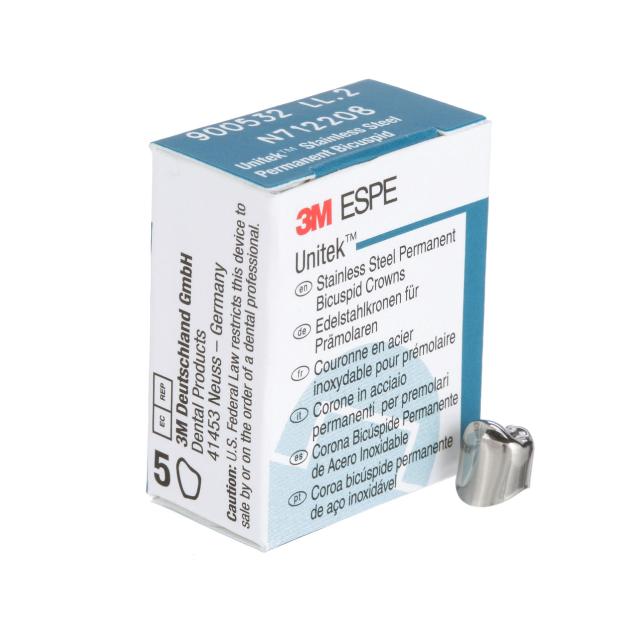 900532 UNITEK 1ST BICUSP SS LL-2, 5/PAC