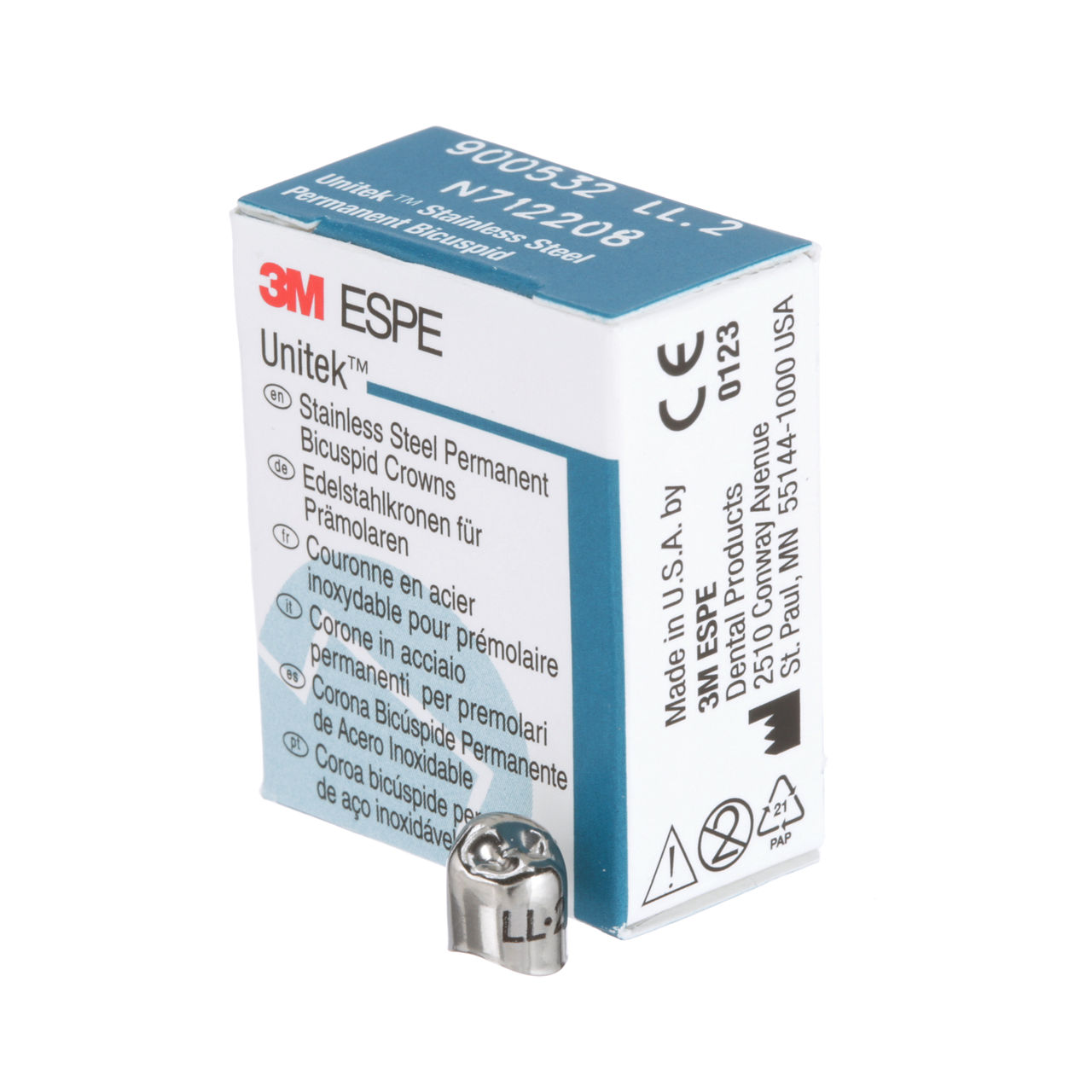 900532 UNITEK 1ST BICUSP SS LL-2, 5/PAC