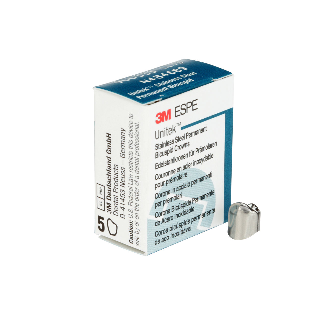 3M Unitek SS Permnent Frst Bicuspd, Upr Lft, Sze6 (5/bx), 900516