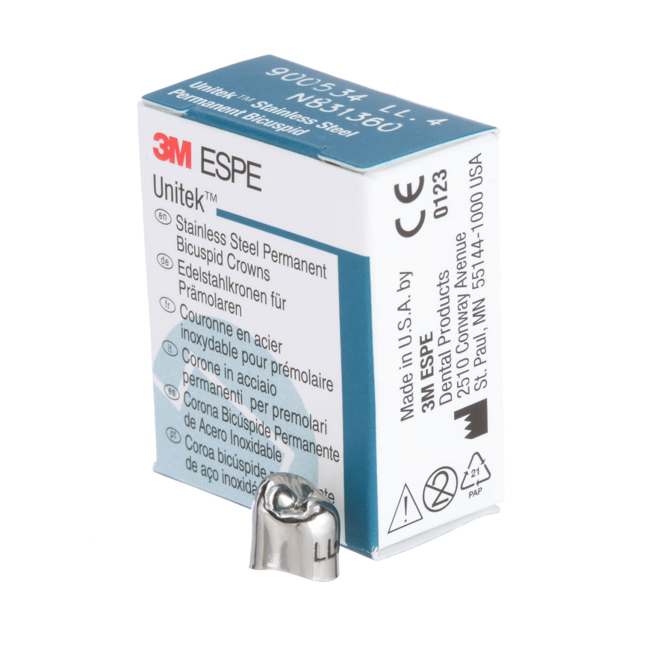 900534 UNITEK 1ST BICUSP SS LL-4, 5/PAC