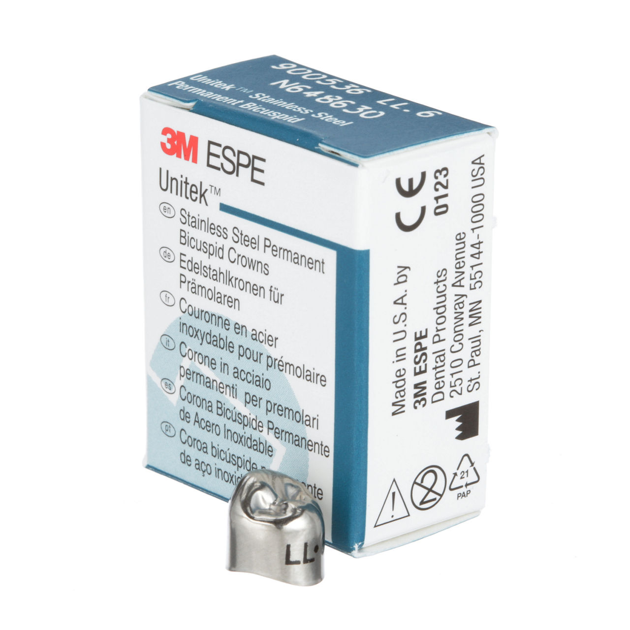 900536 UNITEK 1ST BICUSP SS LL-6, 5/PAC