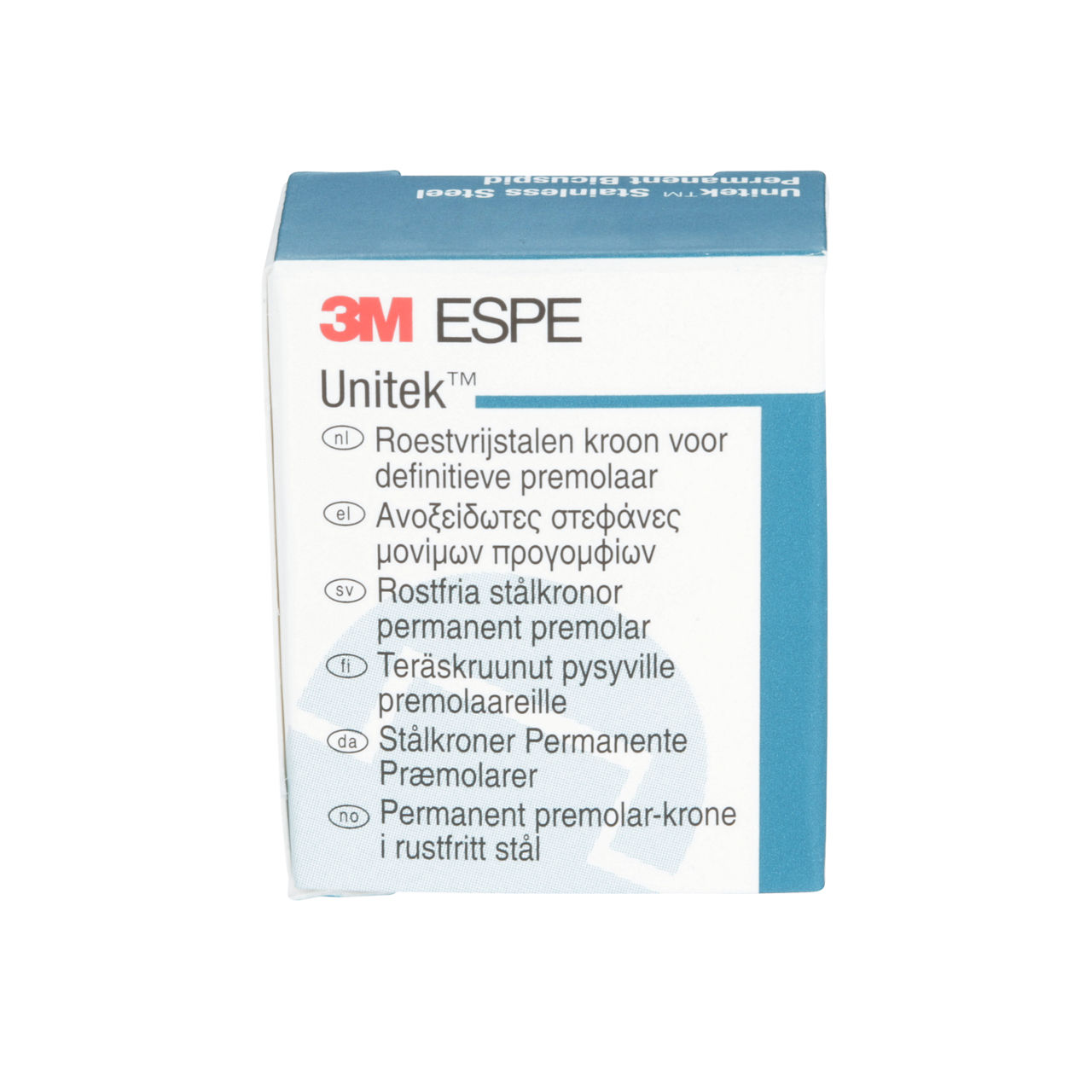 3M ESPE Unitek Stainless Steel Permanent First Bicuspid Crown, 900540, lower right, size 0